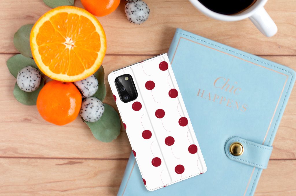 Samsung Galaxy A41 Flip Style Cover Cherries