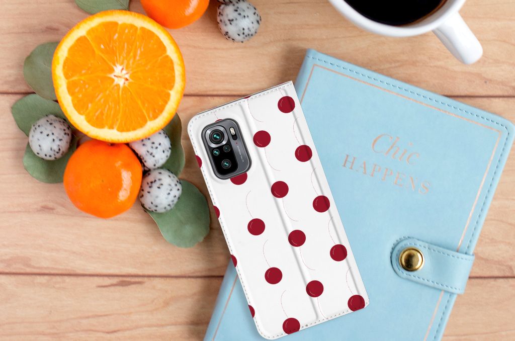 Xiaomi Redmi Note 10 4G | 10S | Poco M5s Flip Style Cover Cherries