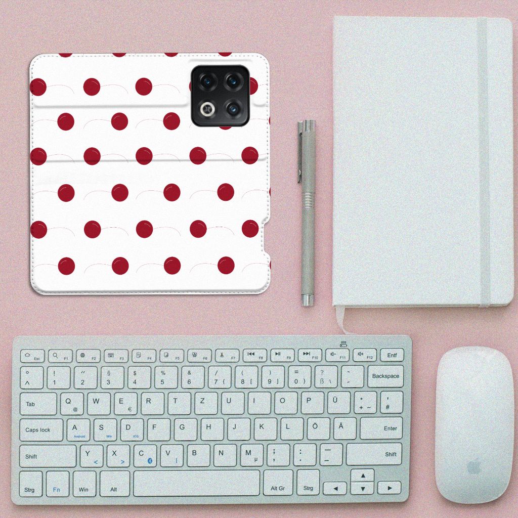 OnePlus 10 Pro Flip Style Cover Cherries