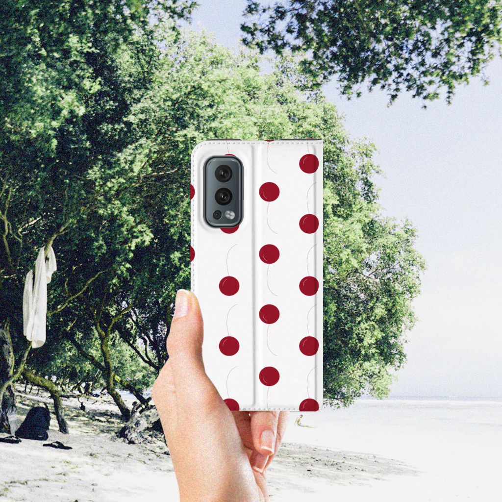 OnePlus Nord 2 5G Flip Style Cover Cherries