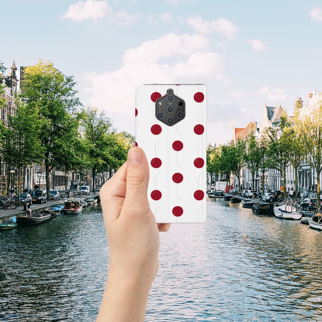 Nokia 9 PureView Flip Style Cover Cherries