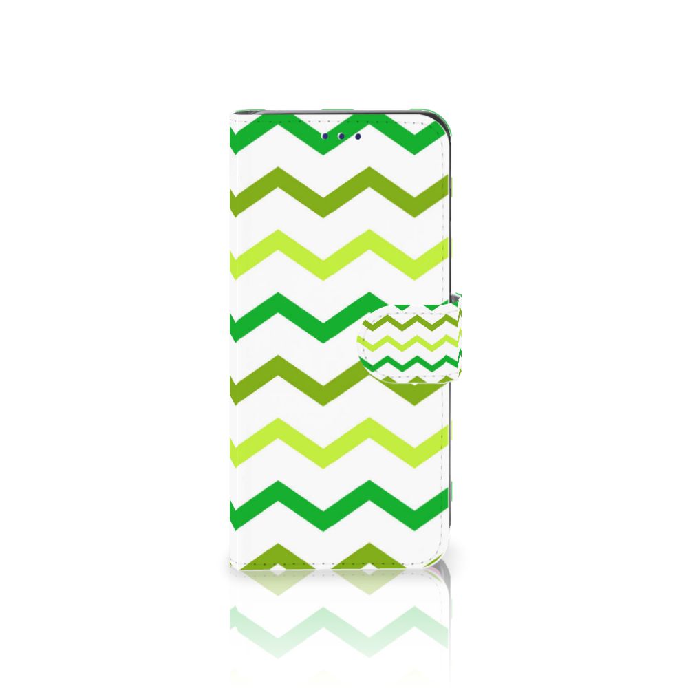 Samsung Galaxy S10 Telefoon Hoesje Zigzag Groen