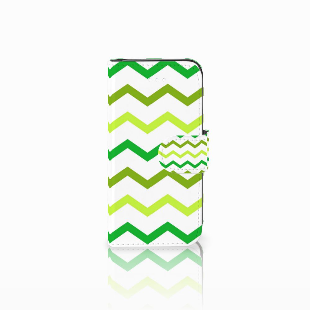 Apple iPhone 5 | 5s | SE Telefoon Hoesje Zigzag Groen