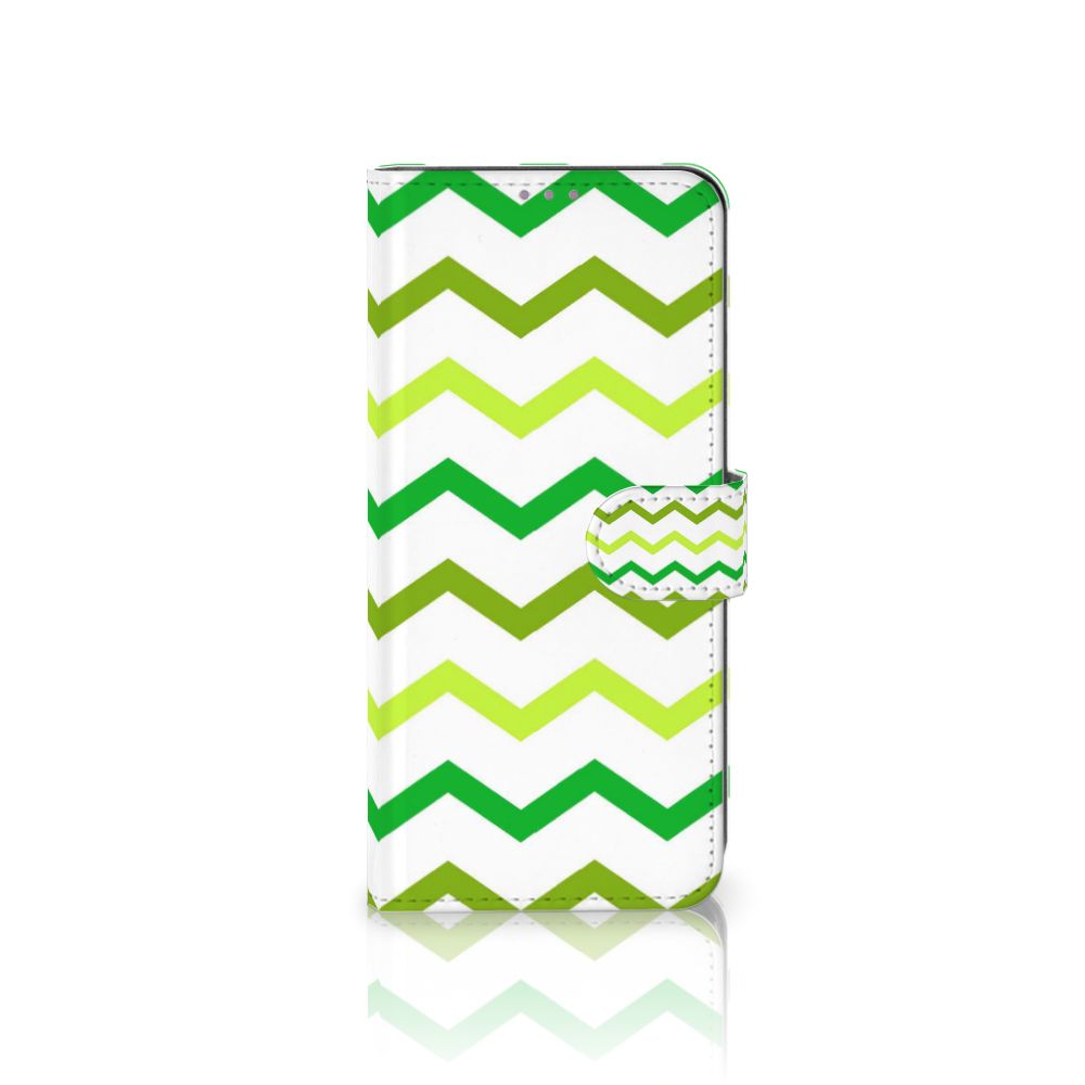 OnePlus 8T Telefoon Hoesje Zigzag Groen