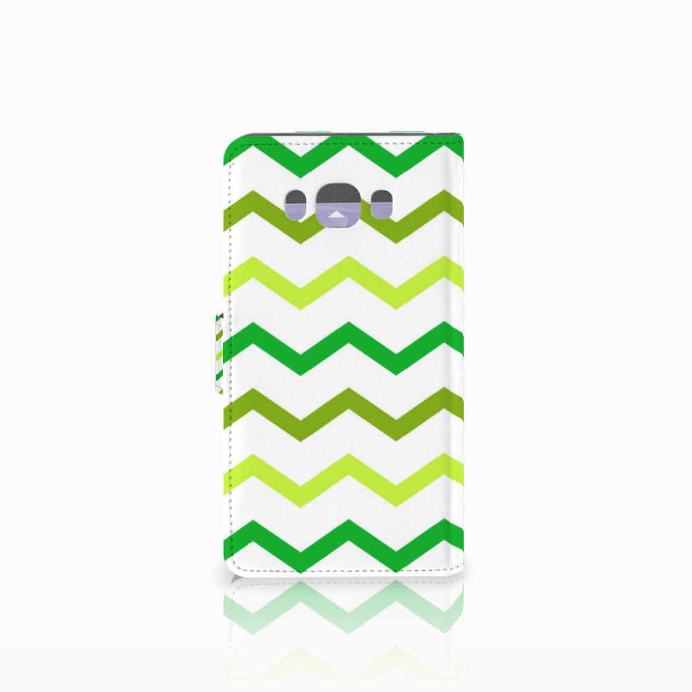 Samsung Galaxy J7 2016 Telefoon Hoesje Zigzag Groen