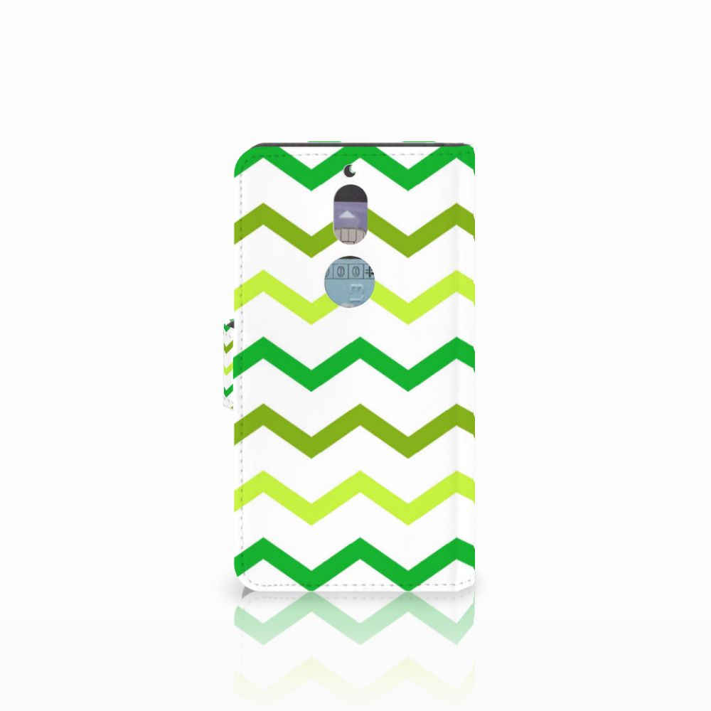 Nokia 7 Telefoon Hoesje Zigzag Groen