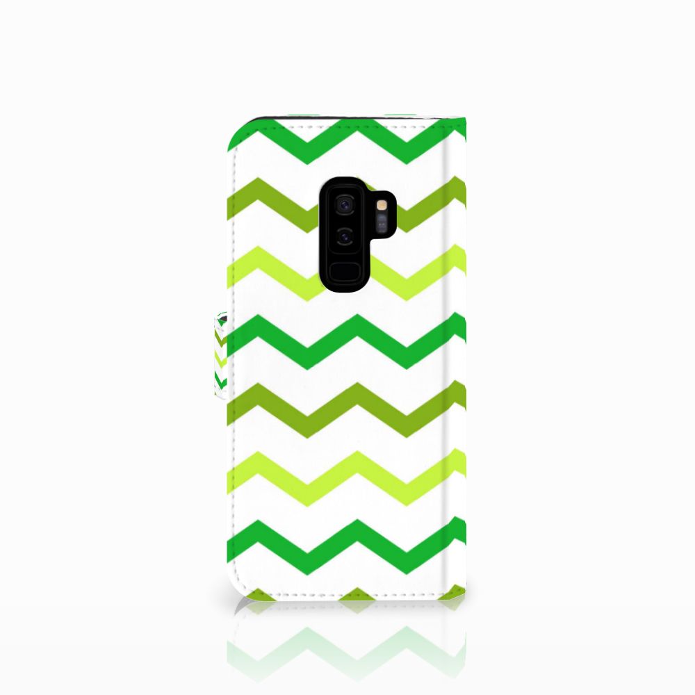 Samsung Galaxy S9 Plus Telefoon Hoesje Zigzag Groen