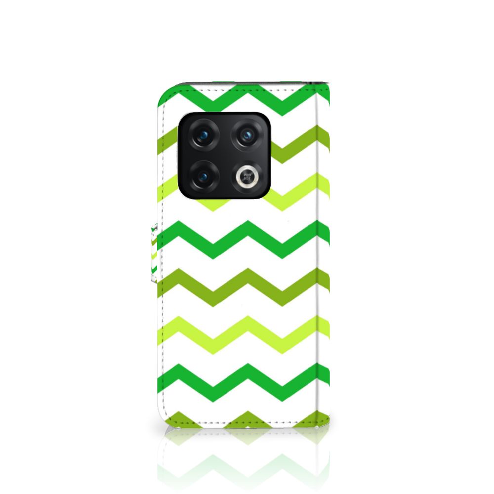OnePlus 10 Pro Telefoon Hoesje Zigzag Groen