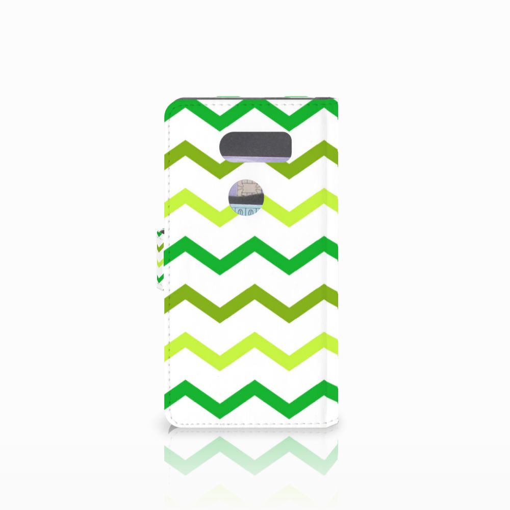 LG V30 Telefoon Hoesje Zigzag Groen