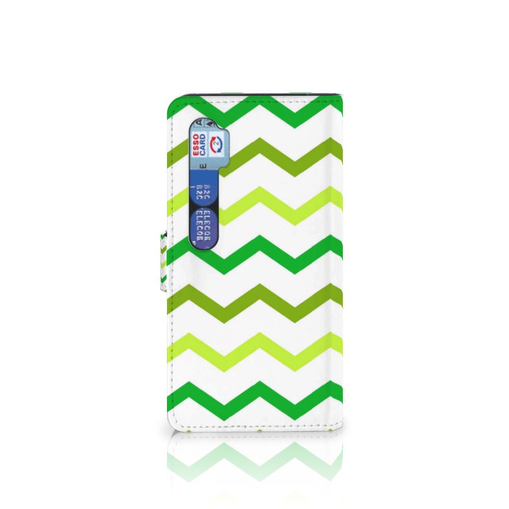 Xiaomi Mi Note 10 Pro Telefoon Hoesje Zigzag Groen
