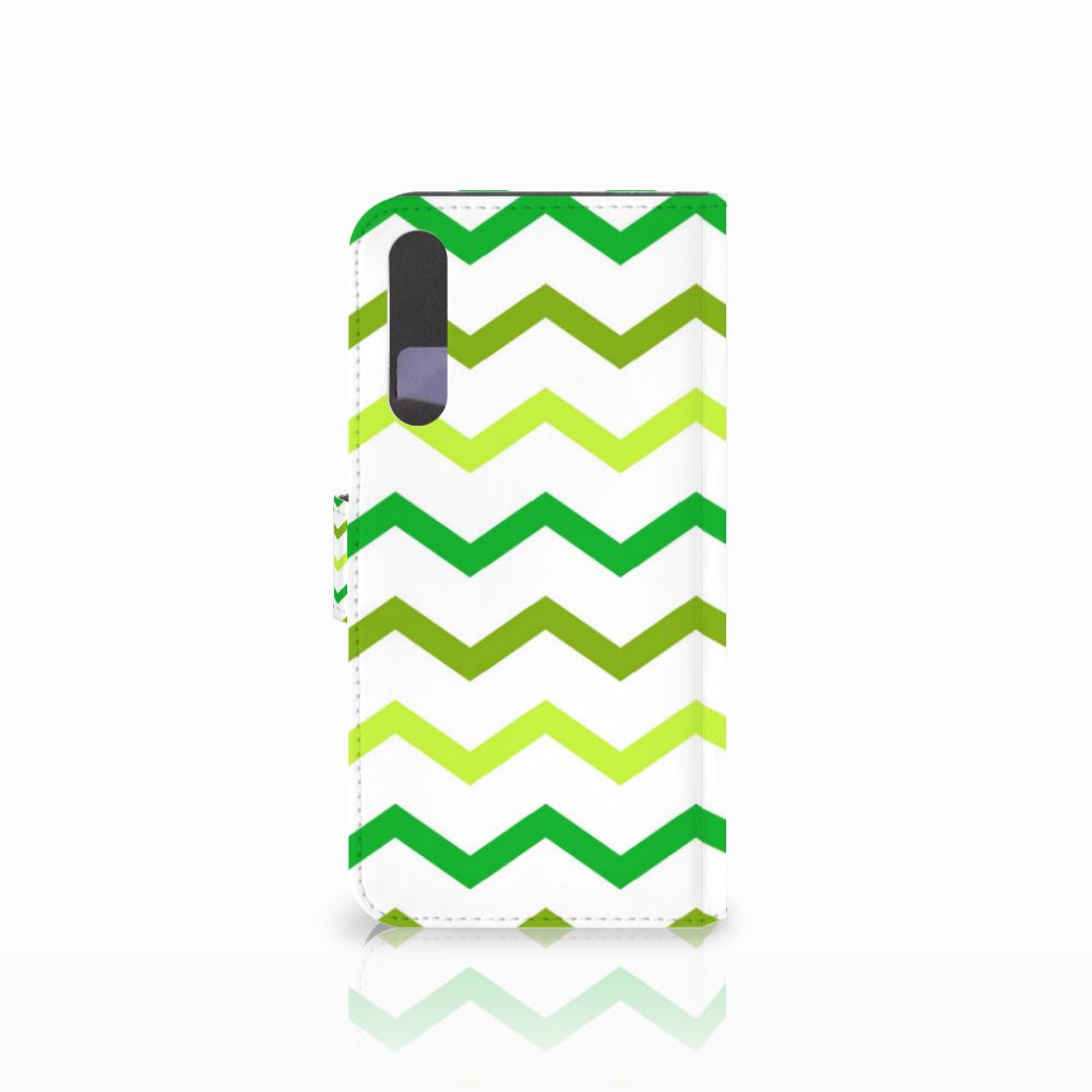Huawei P20 Pro Telefoon Hoesje Zigzag Groen
