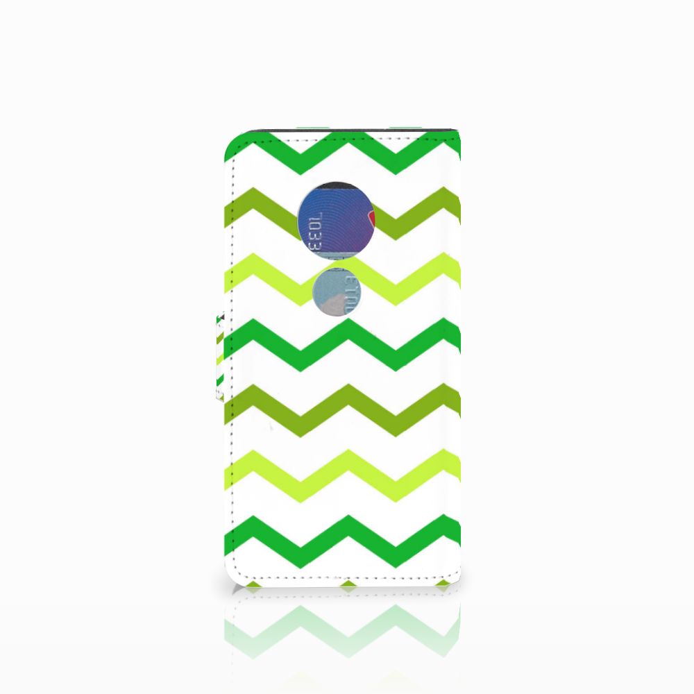Motorola Moto G7 Play Telefoon Hoesje Zigzag Groen