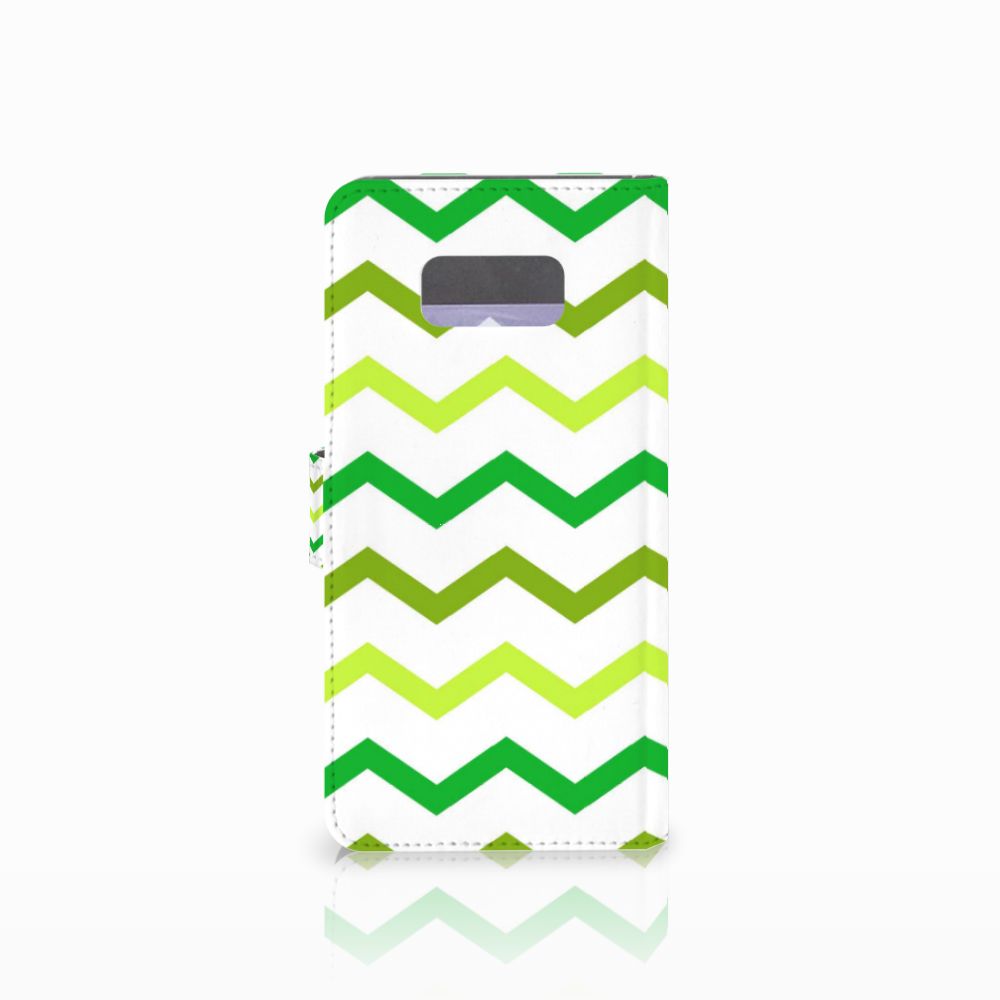 Samsung Galaxy S8 Plus Telefoon Hoesje Zigzag Groen