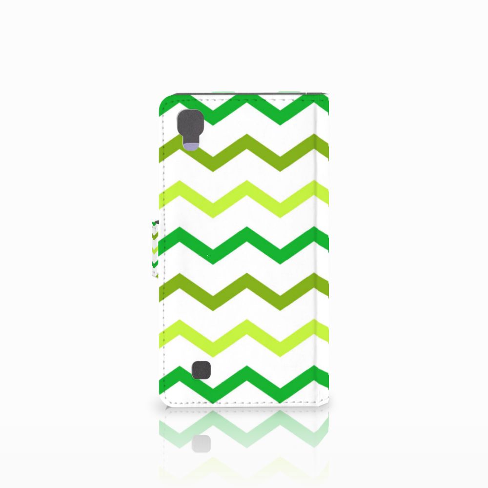 LG X Power Telefoon Hoesje Zigzag Groen