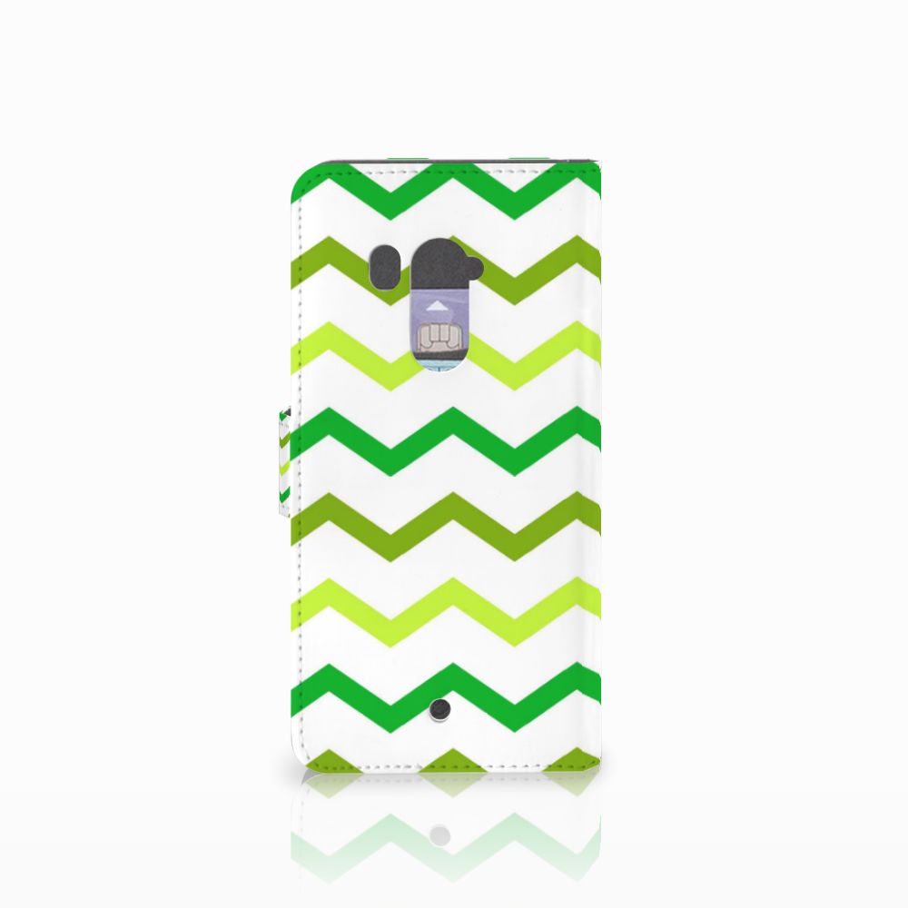 HTC U11 Plus Telefoon Hoesje Zigzag Groen
