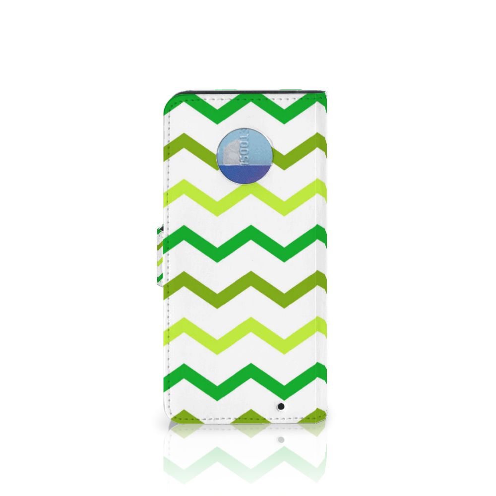 Motorola Moto G6 Plus Telefoon Hoesje Zigzag Groen