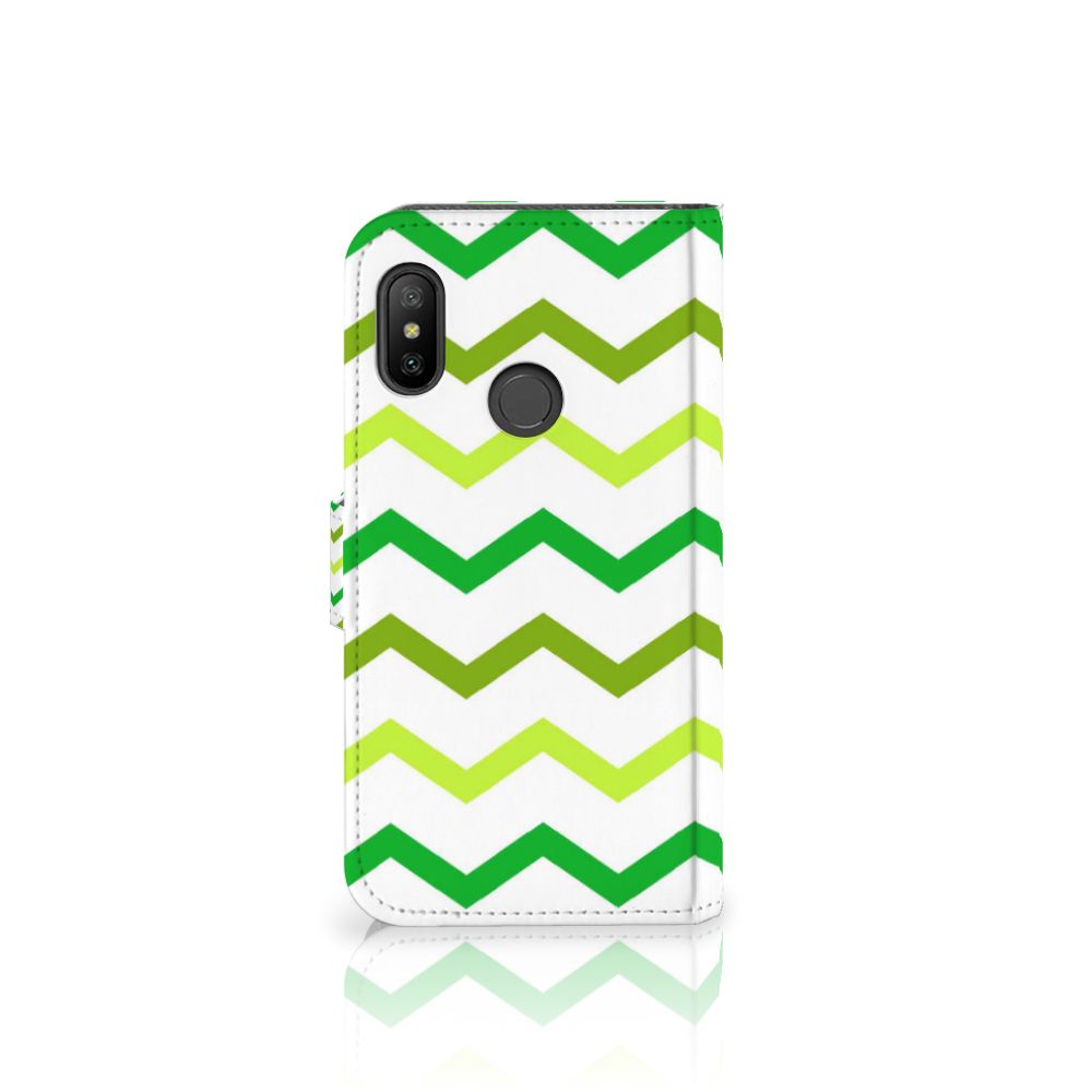 Xiaomi Mi A2 Lite Telefoon Hoesje Zigzag Groen