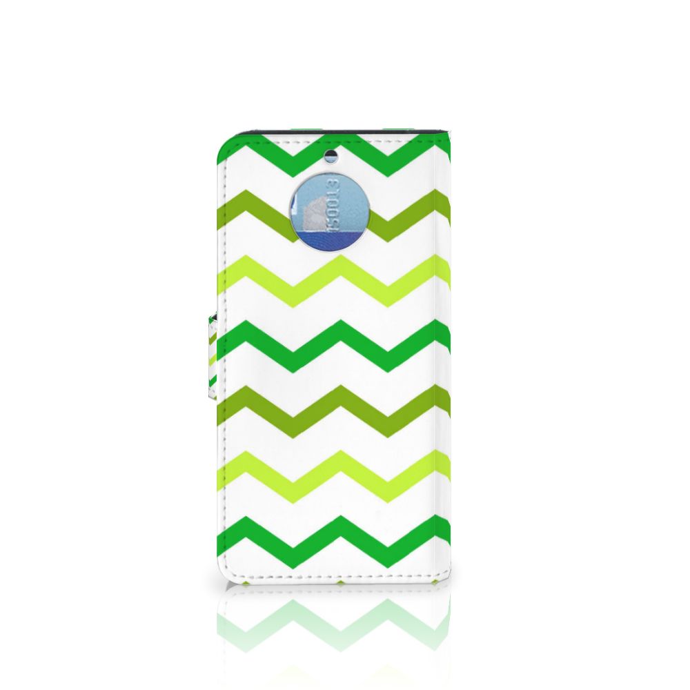 Moto G5S Telefoon Hoesje Zigzag Groen