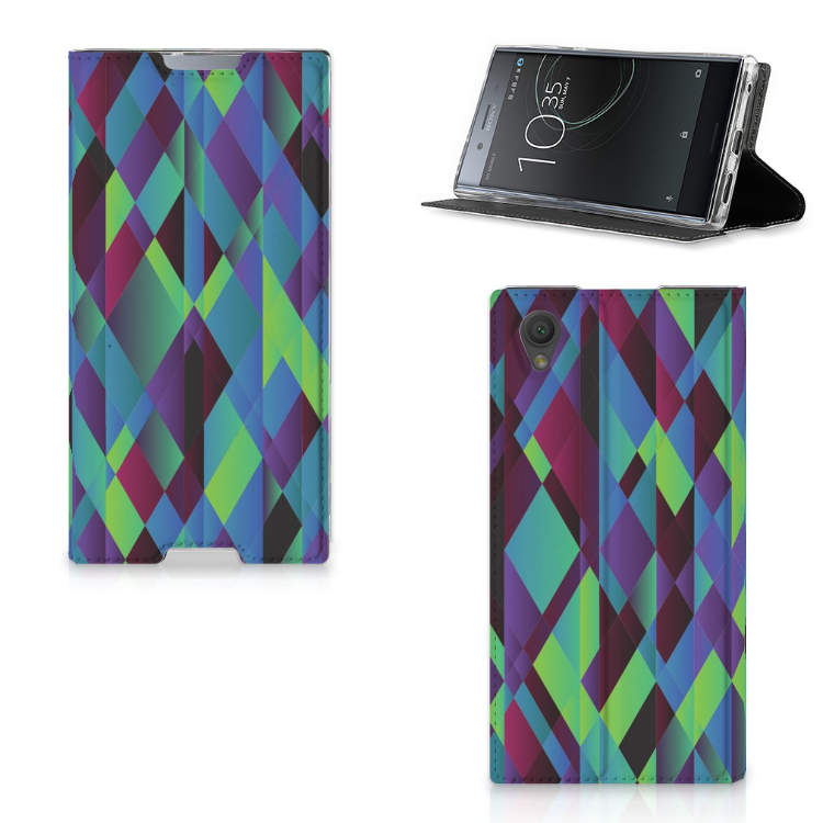 Sony Xperia L1 Stand Case Abstract Green Blue