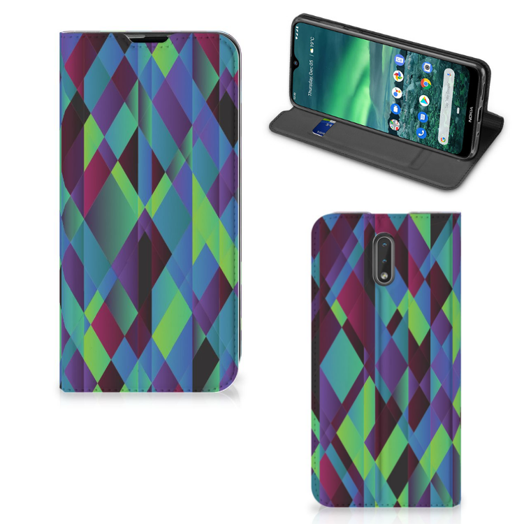 Nokia 2.3 Stand Case Abstract Green Blue