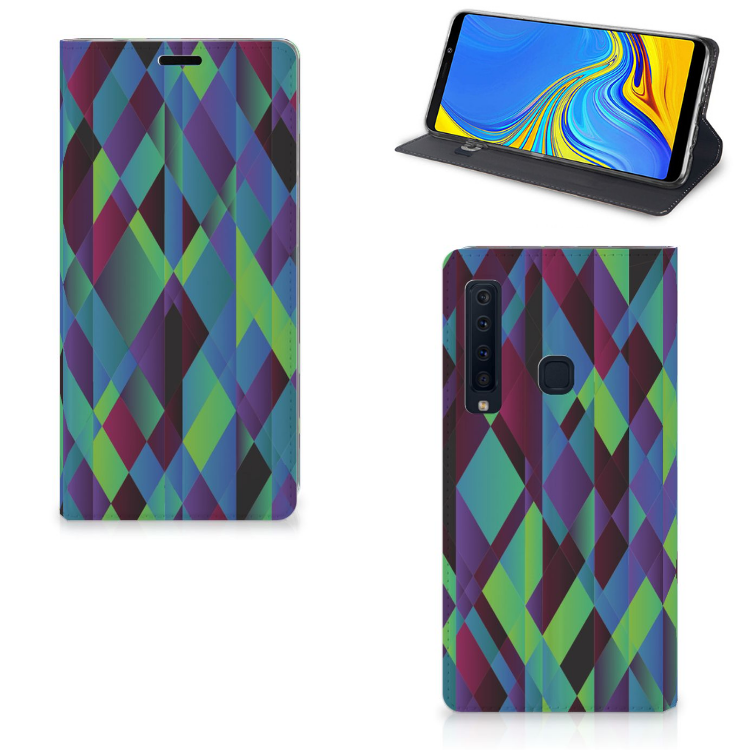 Samsung Galaxy A9 (2018) Stand Case Abstract Green Blue