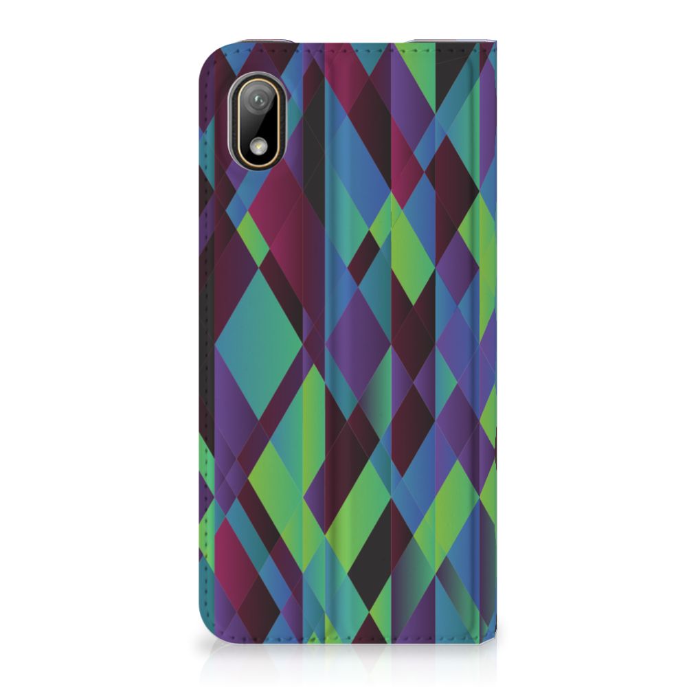 Huawei Y5 (2019) Stand Case Abstract Green Blue