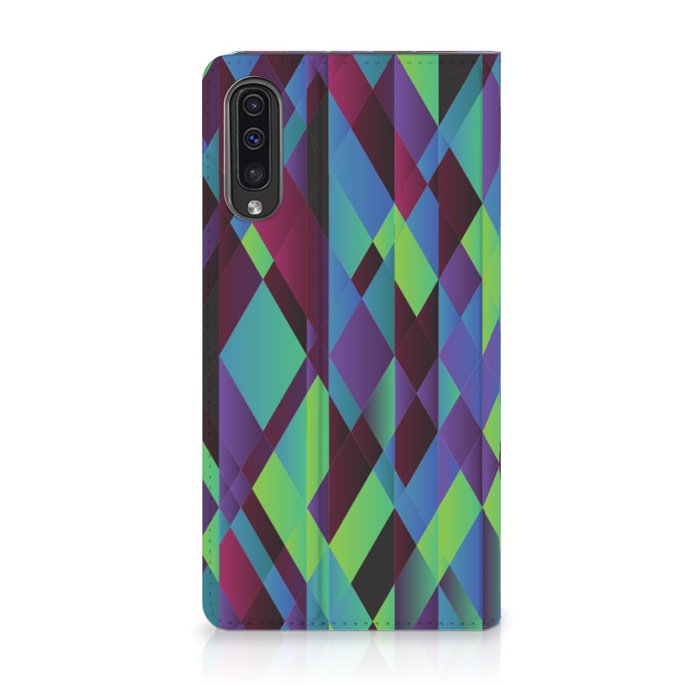 Samsung Galaxy A50 Stand Case Abstract Green Blue