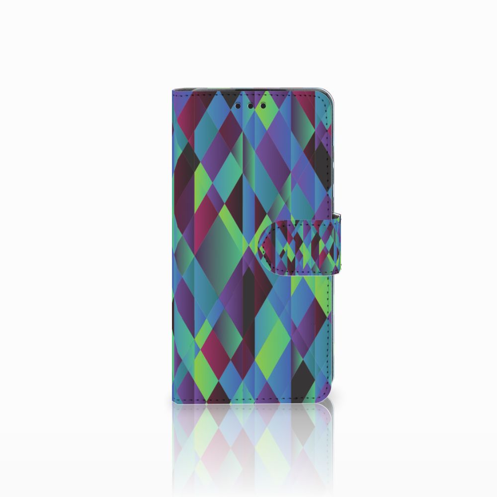 Huawei P30 Book Case Abstract Green Blue