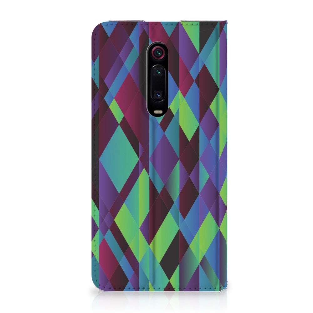 Xiaomi Mi 9T Pro Stand Case Abstract Green Blue