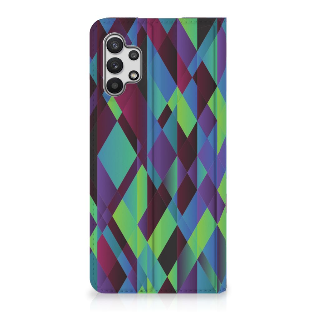 Samsung Galaxy A32 5G Stand Case Abstract Green Blue