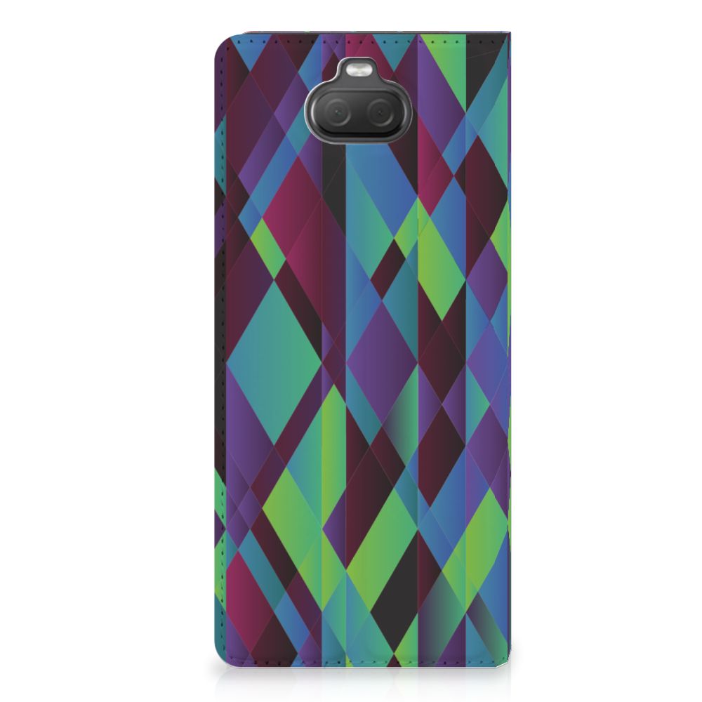 Sony Xperia 10 Stand Case Abstract Green Blue