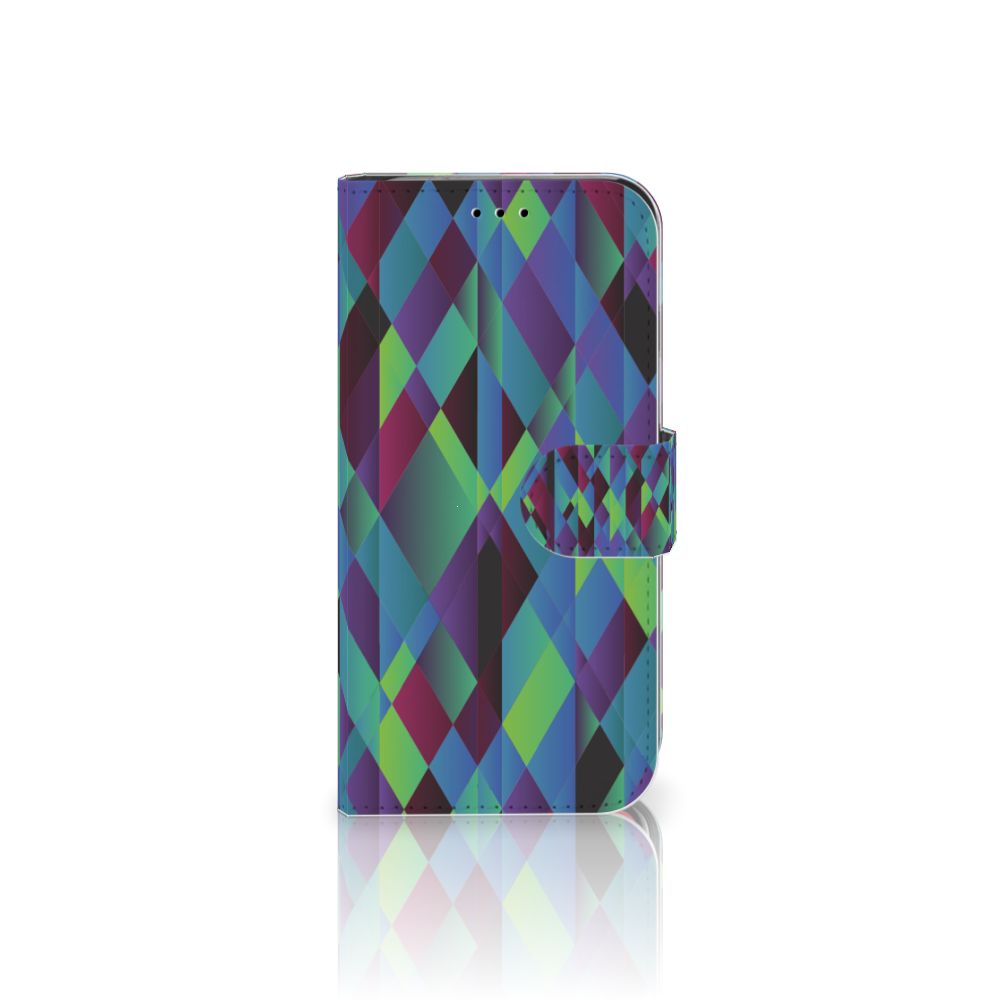 Apple iPhone X | Xs Book Case Abstract Green Blue
