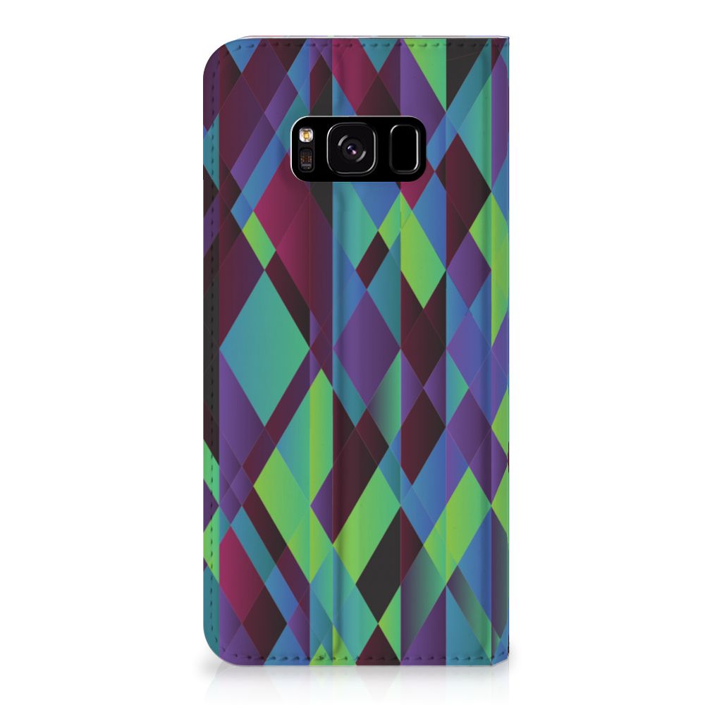 Samsung Galaxy S8 Stand Case Abstract Green Blue
