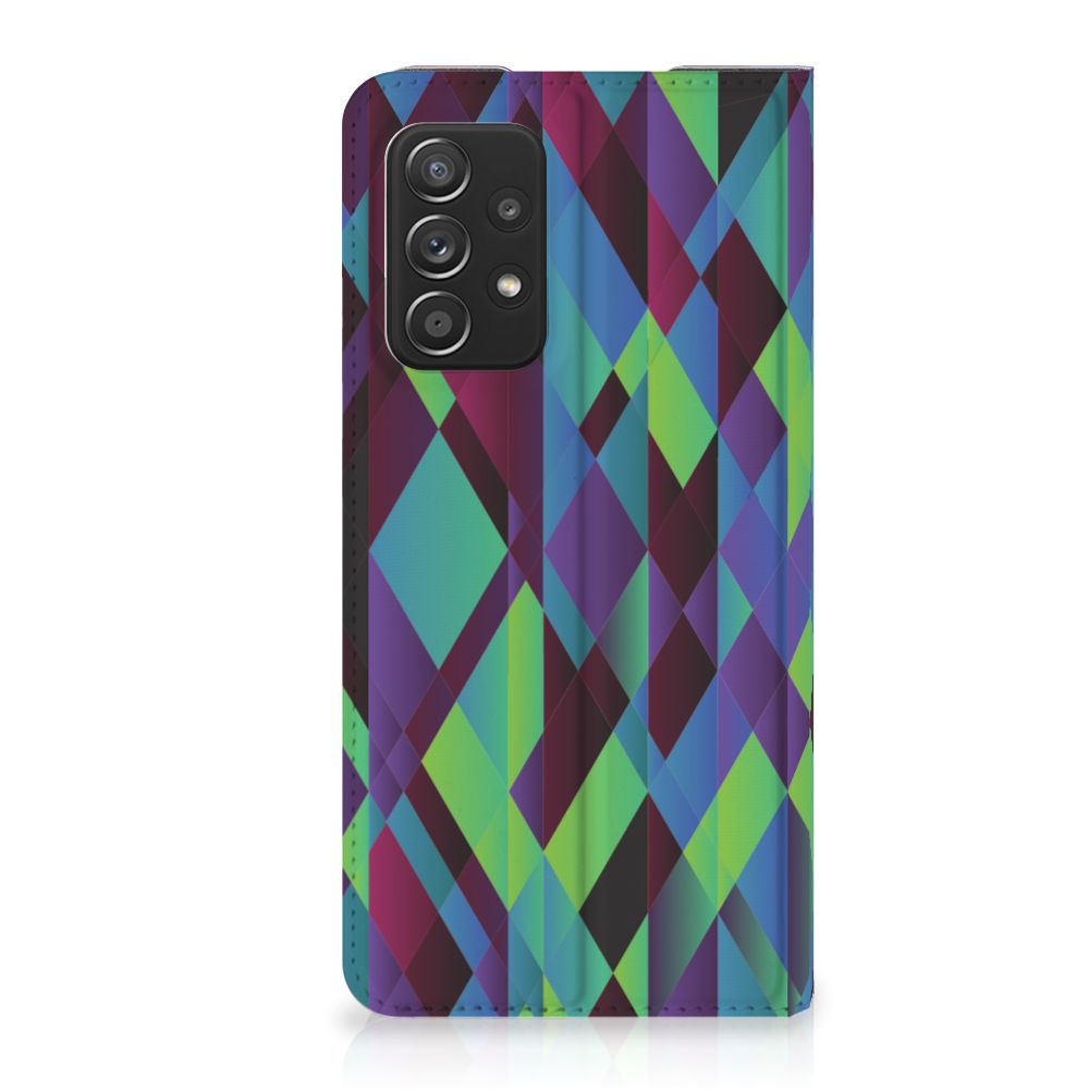 Samsung Galaxy A52 Stand Case Abstract Green Blue