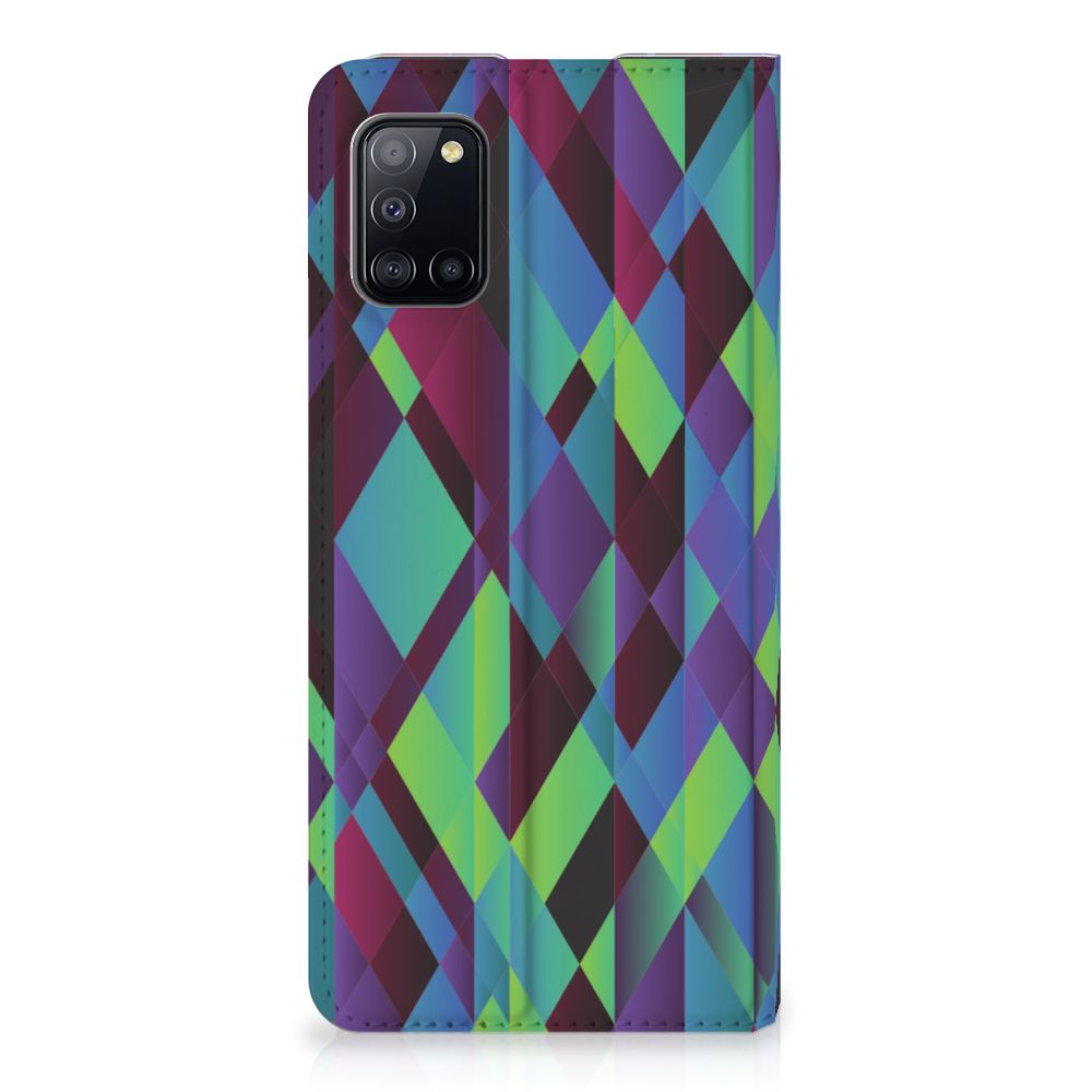 Samsung Galaxy A31 Stand Case Abstract Green Blue