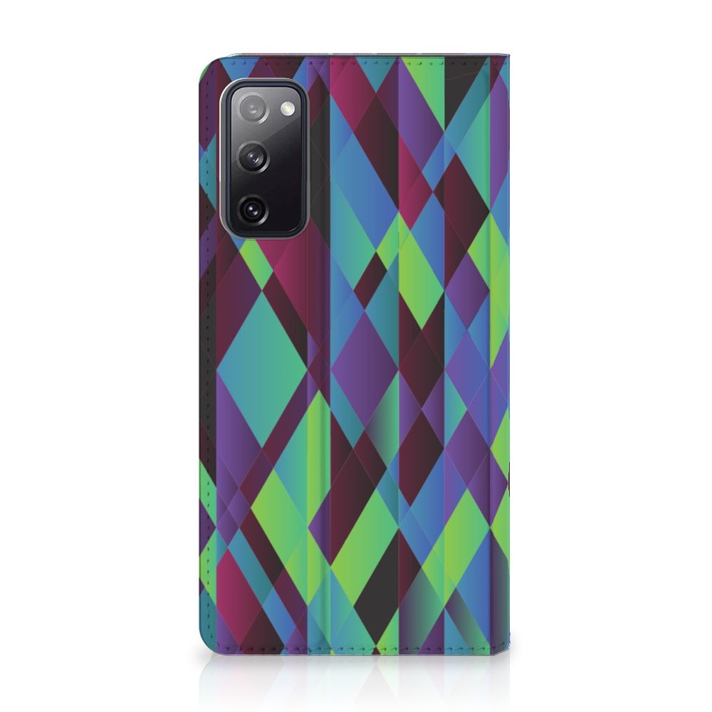 Samsung Galaxy S20 FE Stand Case Abstract Green Blue