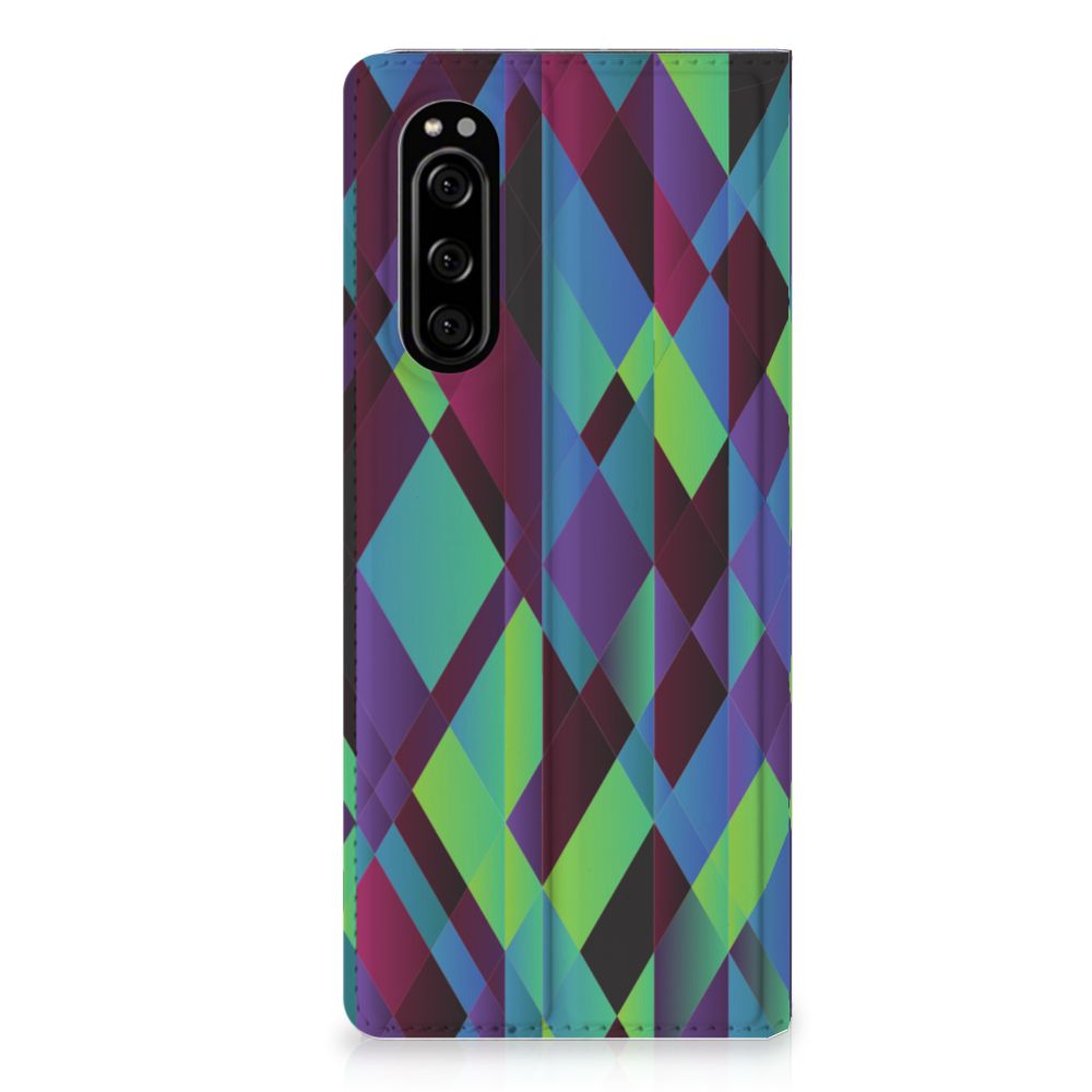 Sony Xperia 5 Stand Case Abstract Green Blue