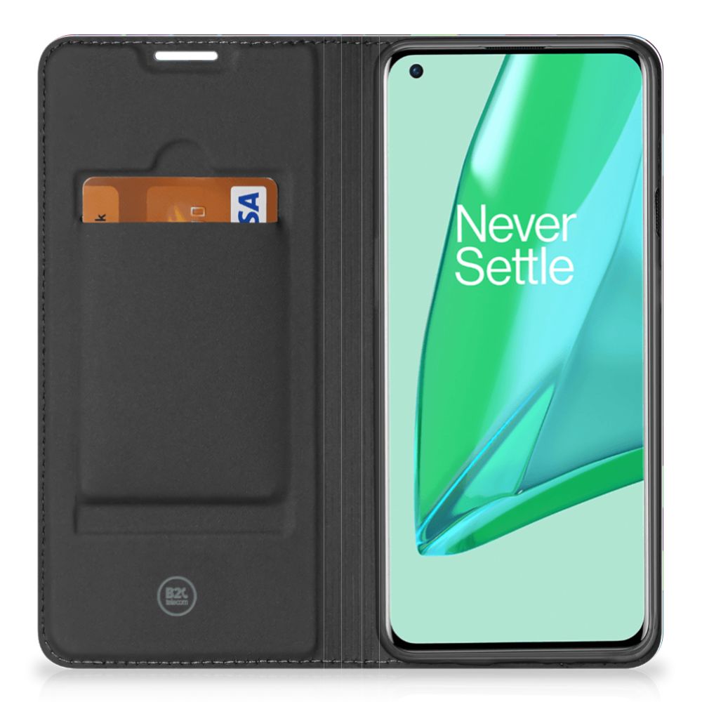 OnePlus 9 Pro Stand Case Abstract Green Blue