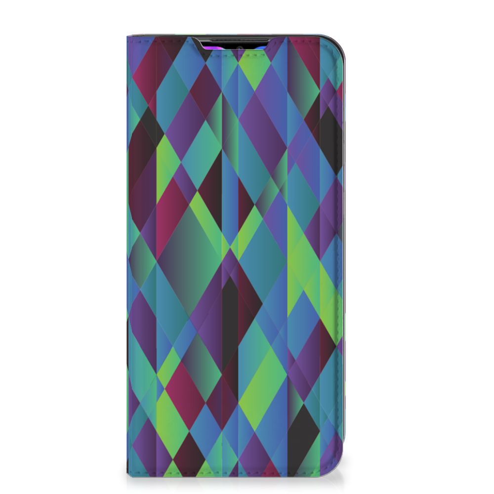 Xiaomi Redmi 9 Stand Case Abstract Green Blue