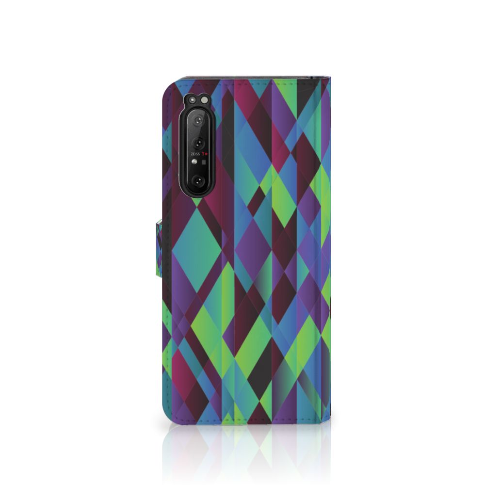 Sony Xperia 1 II Book Case Abstract Green Blue
