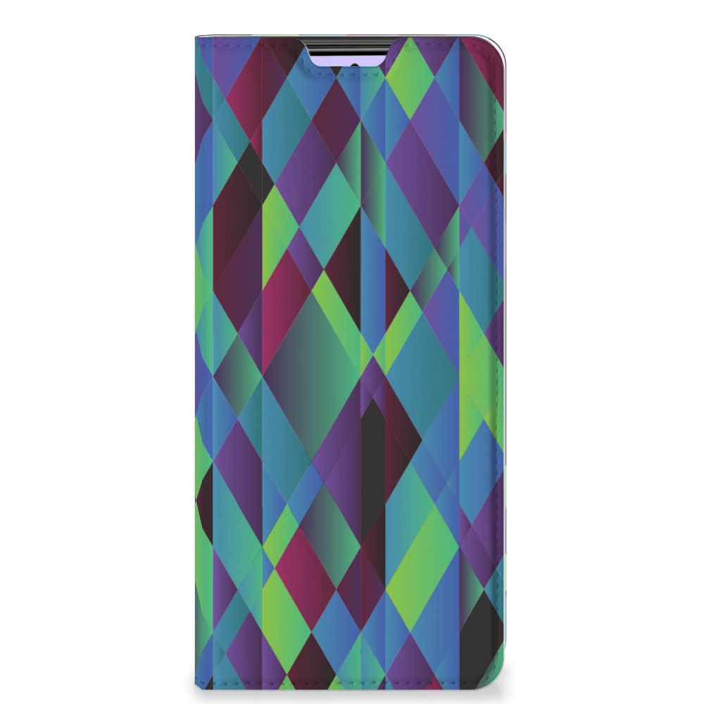 Xiaomi Redmi Note 10 Pro Stand Case Abstract Green Blue