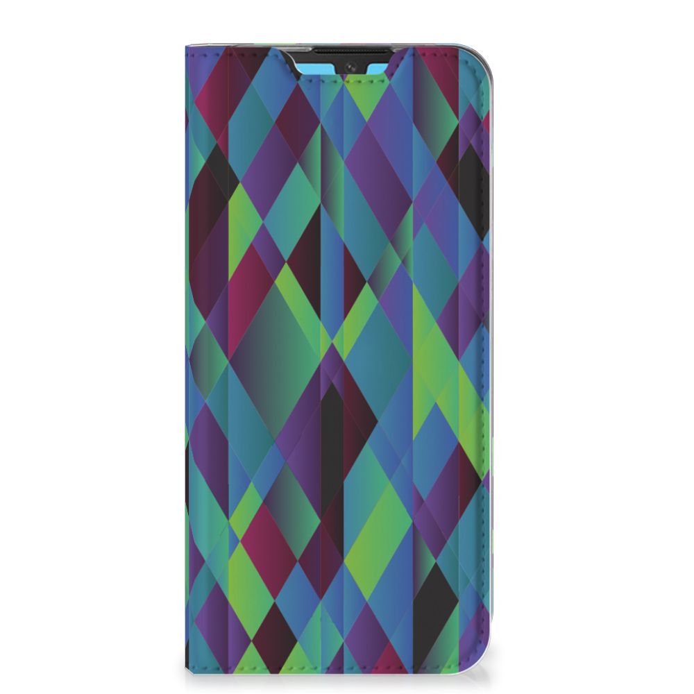 Huawei Y5 (2019) Stand Case Abstract Green Blue