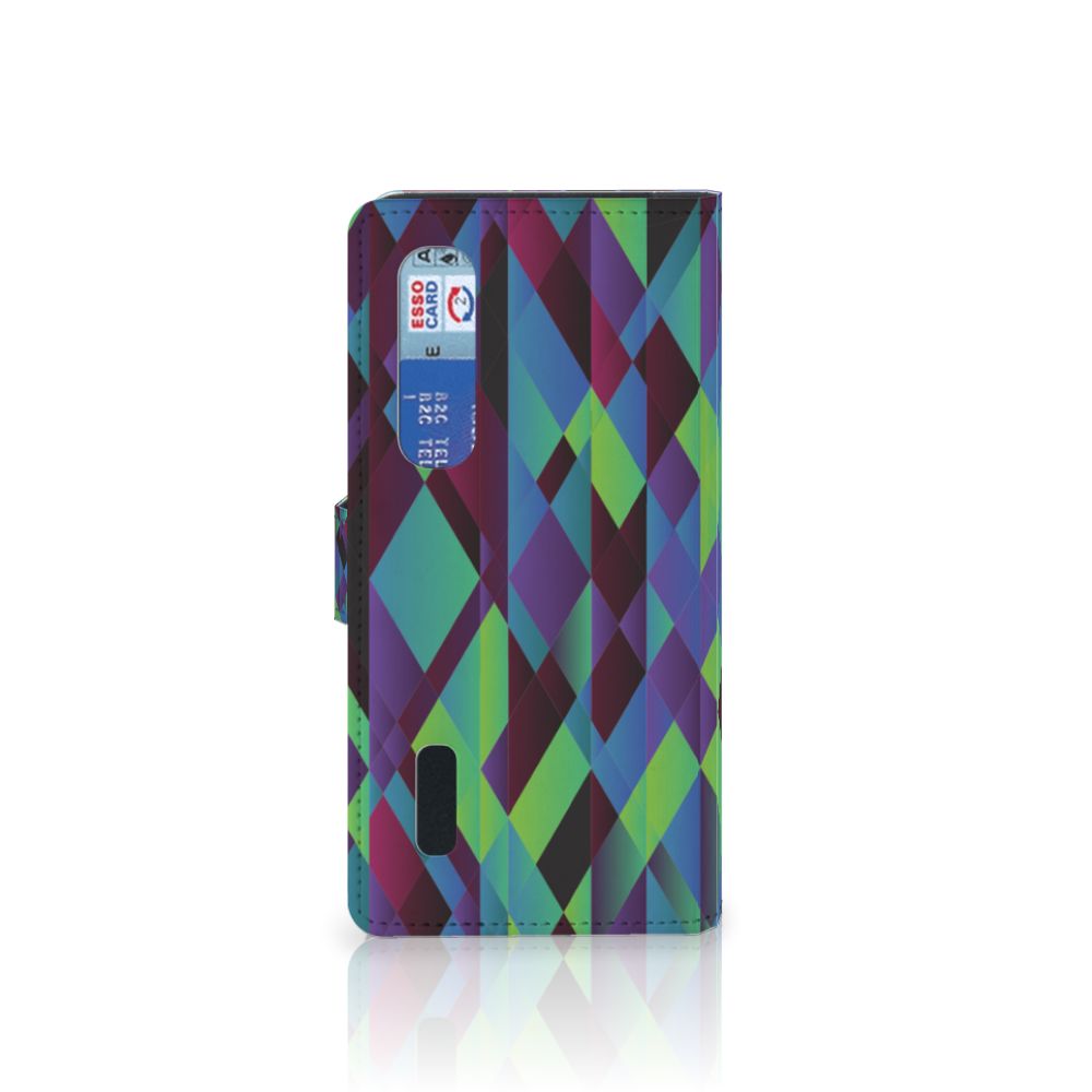OPPO Find X2 Pro Book Case Abstract Green Blue