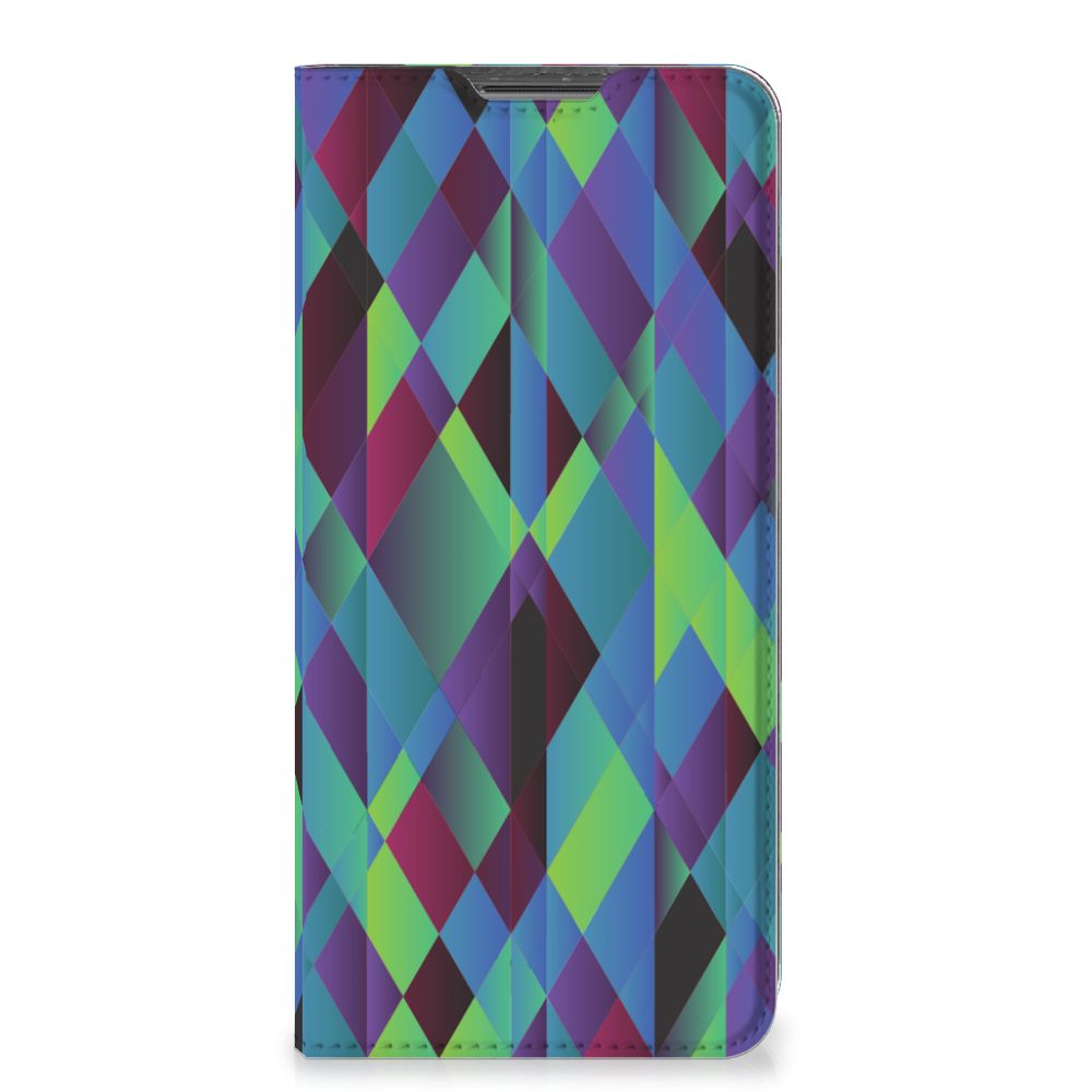 Xiaomi Redmi Note 11 Pro Stand Case Abstract Green Blue