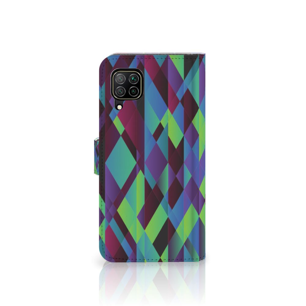 Huawei P40 Lite Book Case Abstract Green Blue
