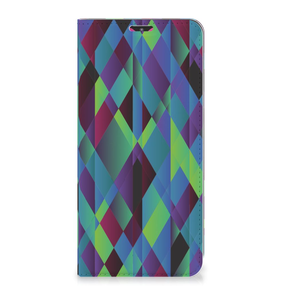 Samsung Galaxy M20 Stand Case Abstract Green Blue