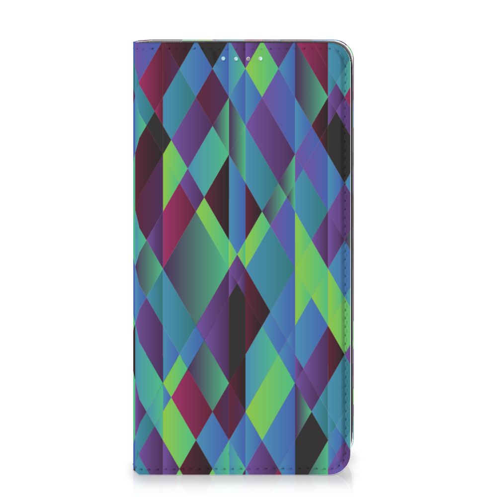 Samsung Galaxy A41 Stand Case Abstract Green Blue