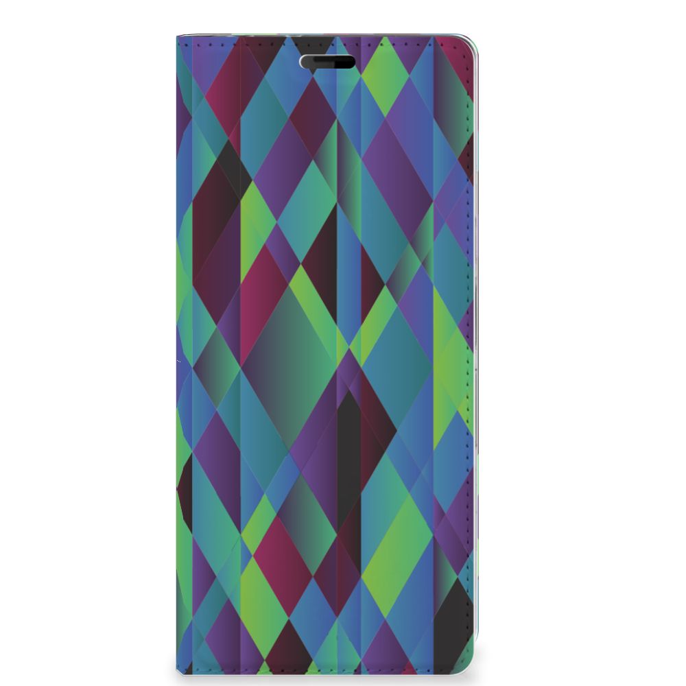 Sony Xperia 10 Plus Stand Case Abstract Green Blue