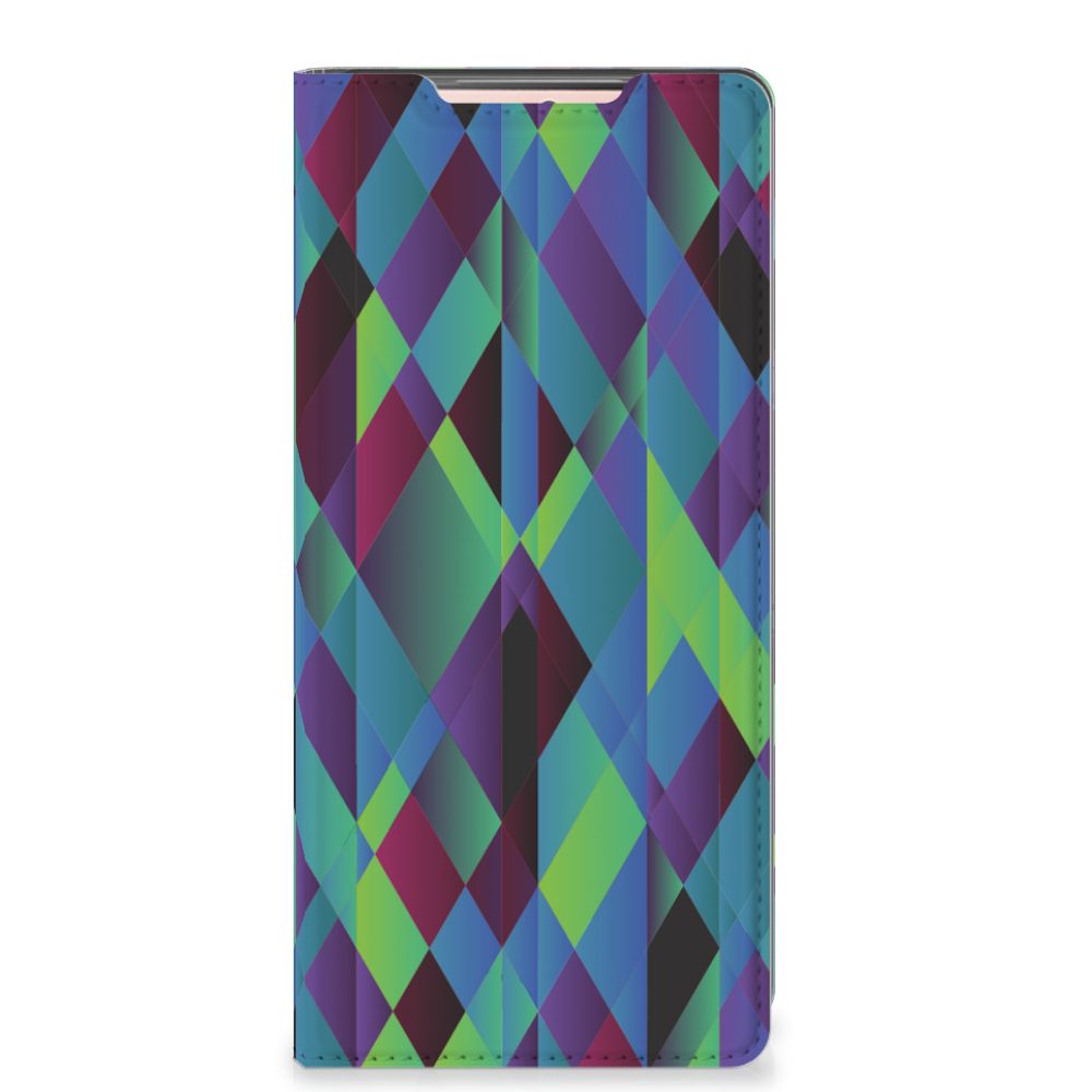Samsung Galaxy Note20 Stand Case Abstract Green Blue