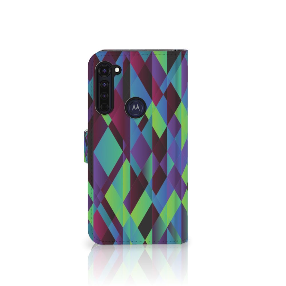 Motorola Moto G Pro Book Case Abstract Green Blue